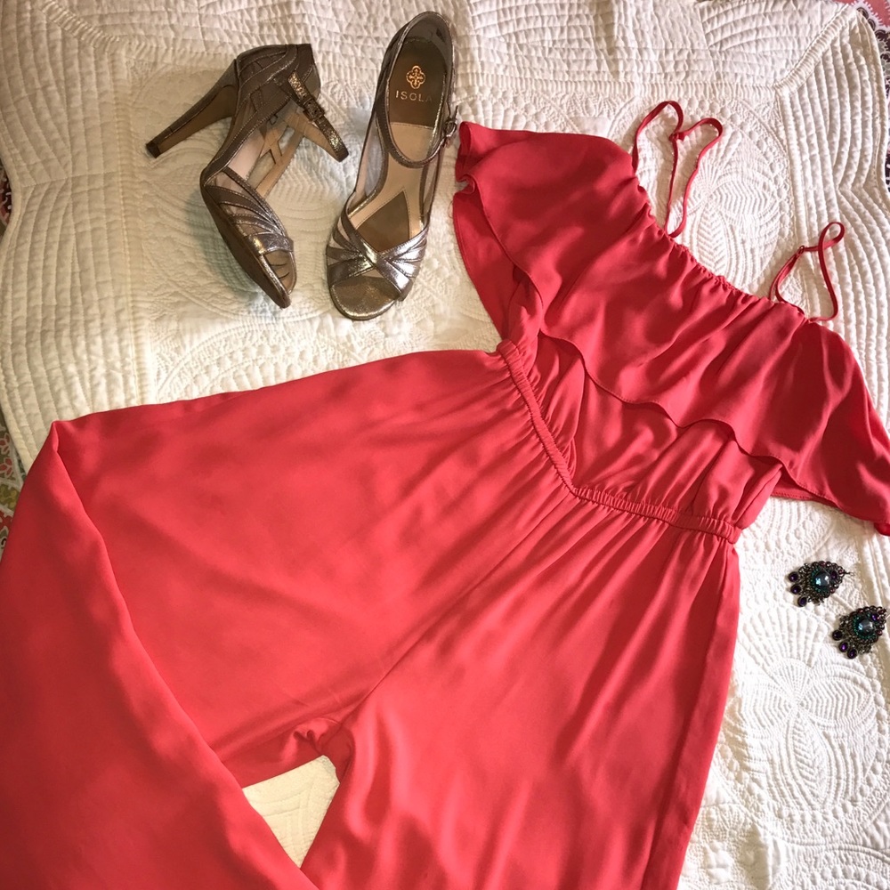 Orange Chiffon Pantsuit